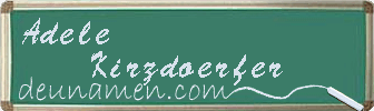 Adele Kirzdoerfer Visitenkarte